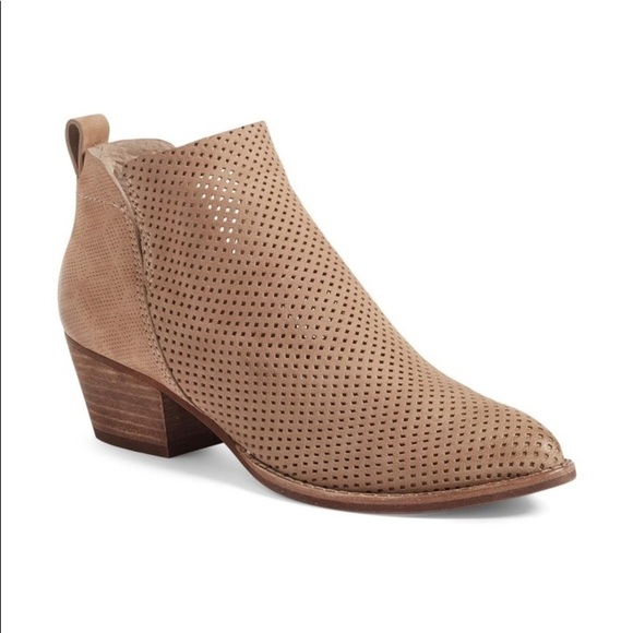 Dolce Vita Shoes - DOLCE VITA Sonya Perforated Split Shaft Bootie Tan WOMENS 9.5